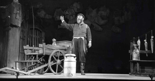 Zero Mostel in Fiddler On The Roof on Broadway, 1964.