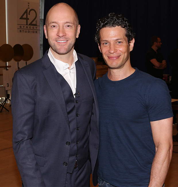 Illusionist Derren Brown and producer Thomas Kail.