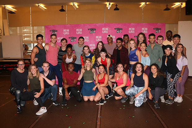 The full company of the Mean Girls tour.