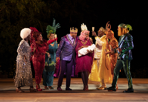 Michael Roberts as Zeus, Tar-Shay Margaret Williams as Hera, and the company of Hercules.