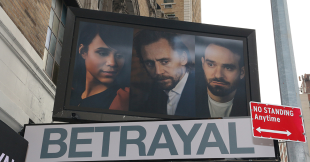 The Betrayal Broadway marquee.
