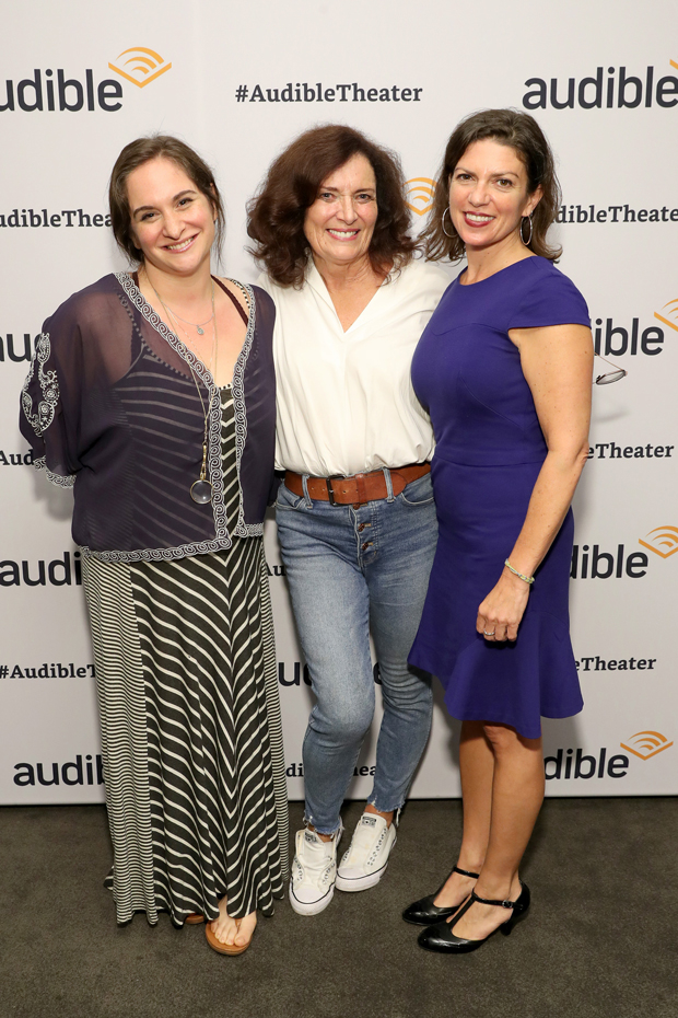 Margaret Trudeau (center) with Certain Woman of an Age cowriter Alix Sober (left) and director Kimberly Senior (right) on opening night at the Minetta Lane Theatre.