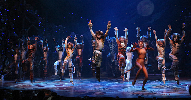 Actors dance in the 2016 Broadway revival of Cats.