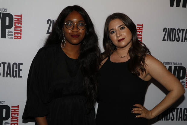 Director Whitney White with Alexis Scheer on opening night.