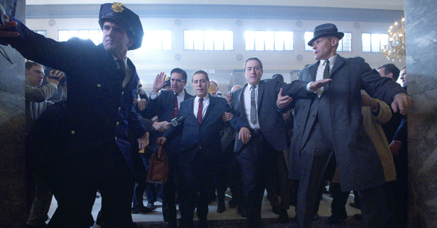 Ray Romano, Al Pacino, and Robert De Niro in Martin Scorsese&#39;s The Irishman.