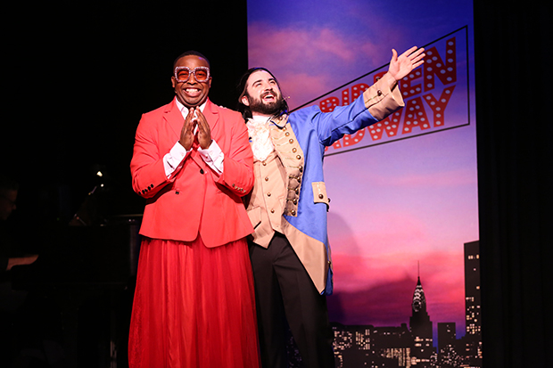 Immanuel Houston plays Billy Porter, and Chris Collins-Pisano plays Lin-Manuel Miranda in Forbidden Broadway: The Next Generation.