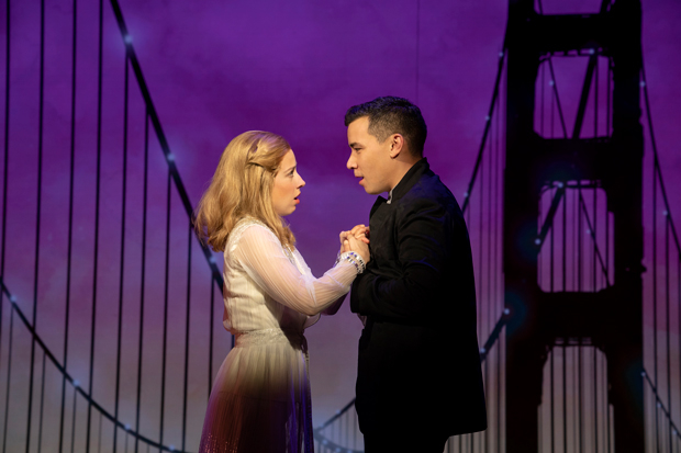 Alyse Alan Louis and Conrad Ricamora star in Soft Power at the Public Theater.