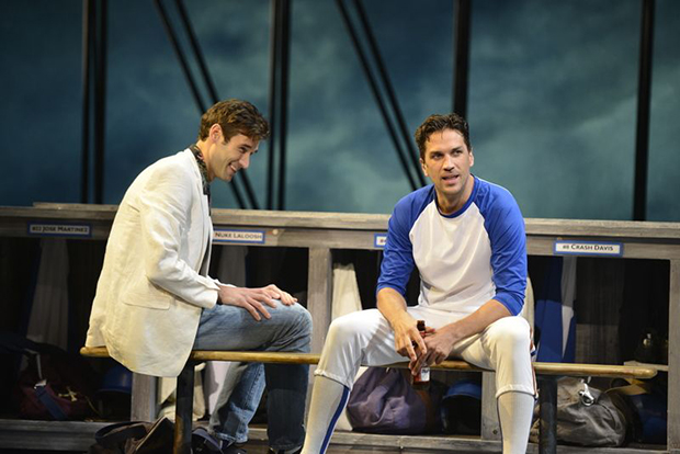 John Behlmann and Will Swenson starred in Alliance Theatre&#39;s world premiere production of Bull Durham.