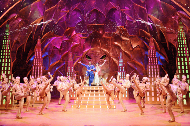A scene from Aladdin on Broadway.