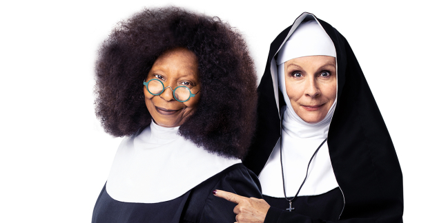 Whoopi Goldberg and Jennifer Saunders in a promotional image for Sister Act.