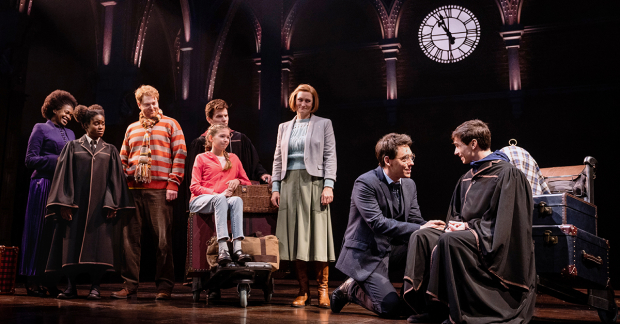 Yanna McIntosh, Folami Williams, David Abeles, Natalie Adele Schroeder, William Bednar-Carter, Angela Reed, John Skelley, and Benjamin Papac in Harry Potter and the Cursed Child.
