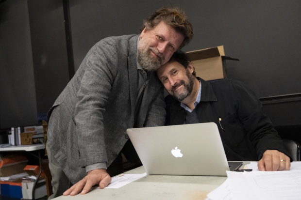 Director Oskar Eustis and playwright Tony Kushner in rehearsal for A Bright Room Called Day.