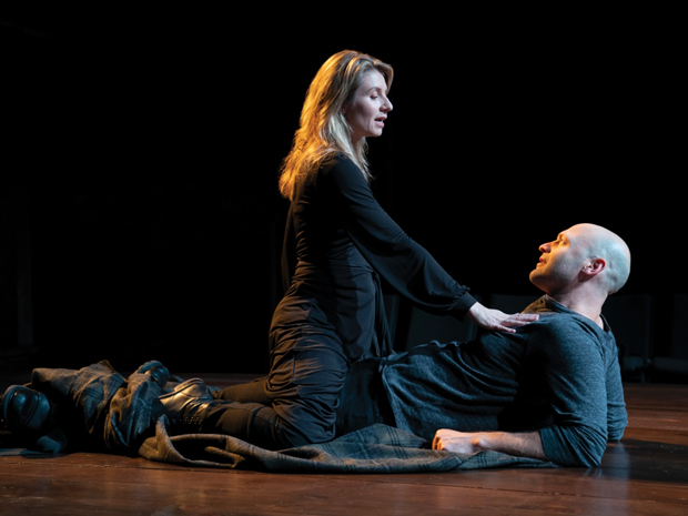 Nadia Bowers and Corey Stoll star in the Classic Stage Company production of Macbeth.