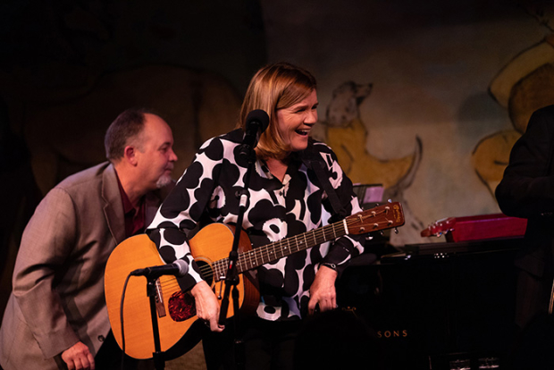 Mare Winningham performing in her Café Carlyle debut with Tim and Dennis Crouch.