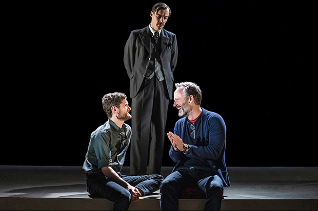 Kyle Soller plays Eric, Paul Hilton plays Morgan, and John Benjamin Hickey plays Henry in The Inheritance.