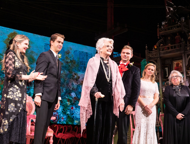 Lily Rabe, Hamish Linklater, Angela Lansbury, Tom Rhoads, Rebecca Night, and Jayne Houdyshell starred in a benefit reading of The Importance of Being Earnest on November 18.