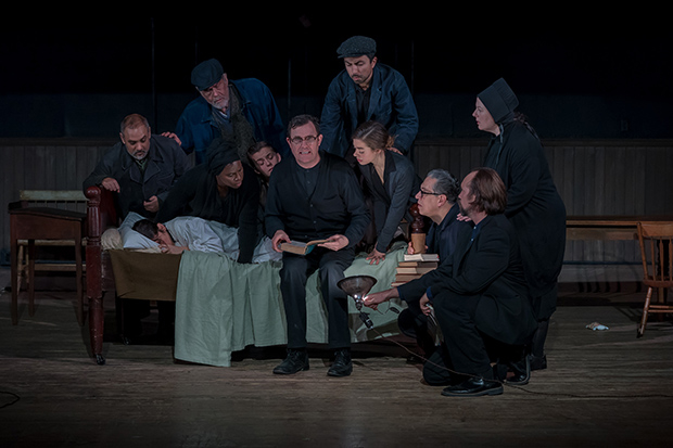 Eric Tucker (center) plays Rev. Hale and directs the Bedlam production of The Crucible.