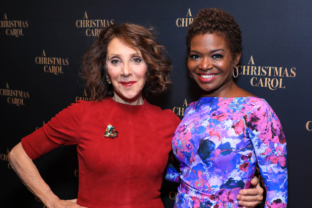 Andrea Martin and LaChanze, two of the stars of A Christmas Carol, on opening night.