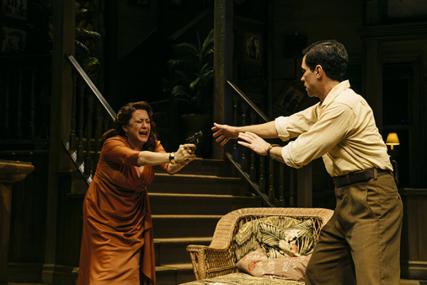 Joely Fisher and Danny Pino in a scene from Key Largo.
