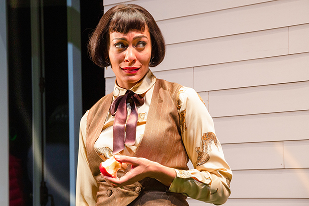 Amelia Workman plays Fefu in the off-Broadway revival of María Irene Fornés&#39;s Fefu and Her Friends, directed by Lileana Blain-Cruz, for Theatre for a New Audience at the Polonsky Shakespeare Center.