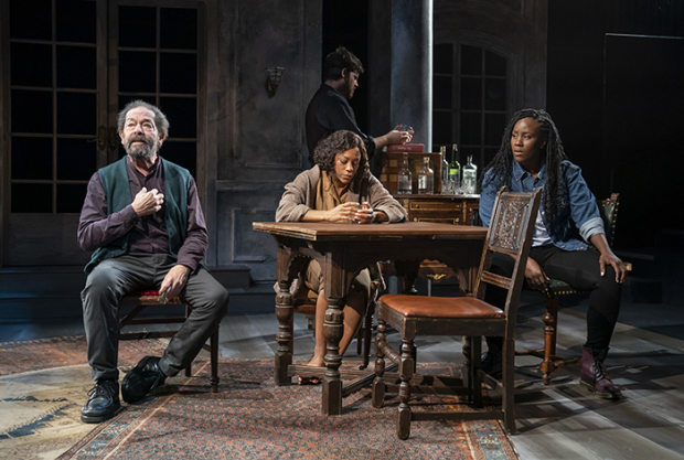 Jonathan Hadary, Nikki M. James, Michael Esper, and Crystal Lucas-Perry in A Bright Room Called Day, running through December 15, at the Public Theater. 