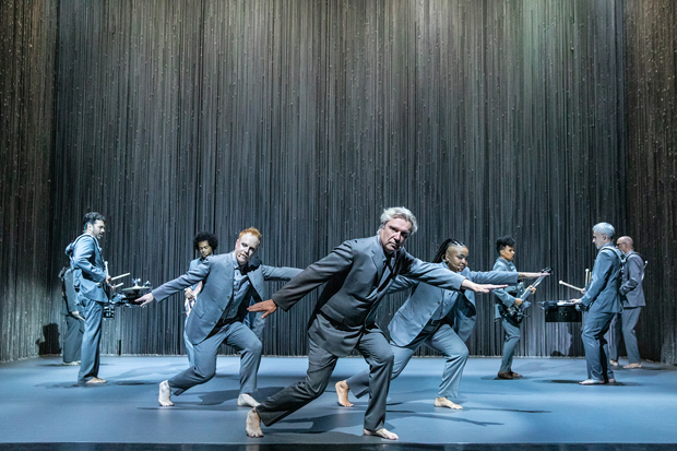 David Byrne&#39;s American Utopia is currently running at the Hudson Theatre on Broadway.