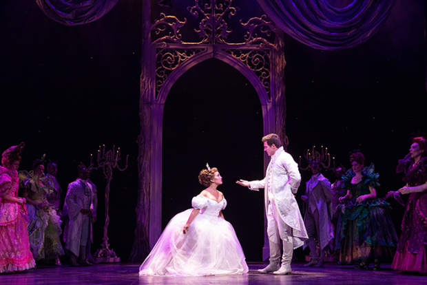 Ashley Blanchet and Billy Harrigan Tighe as Ella and Topher in Cinderella.