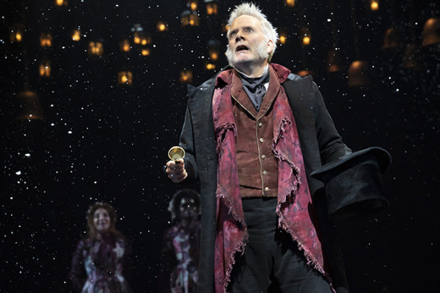 Campbell Scott plays Ebenezer Scrooge in Jack Thorne&#39;s adaptation of A Christmas Carol, directed by Matthew Warchus, at the Lyceum Theatre.