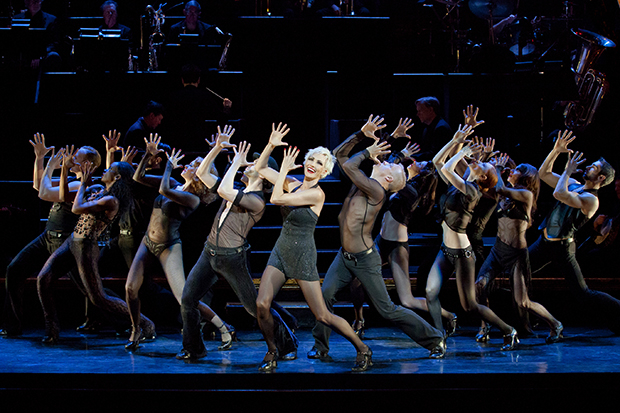 Amra-Faye Wright (center) leads the cast of Chicago on Broadway.
