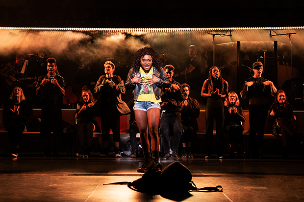 Celia Rose Gooding plays Frankie in Alanis Morissette and Diablo Cody&#39;s Jagged Little Pill, directed by Diane Paulus, at Broadway&#39;s Broadhurst Theatre.