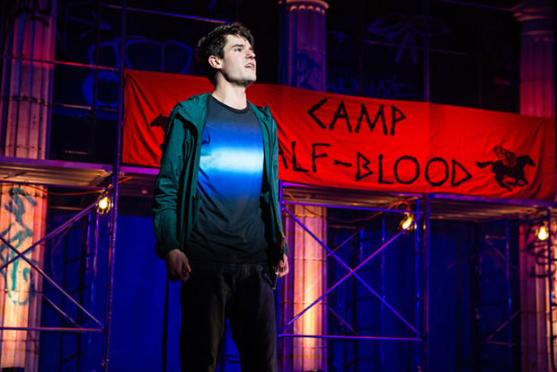 Chris McCarrell as Percy Jackson in The Lightning Thief: The Percy Jackson Musical.