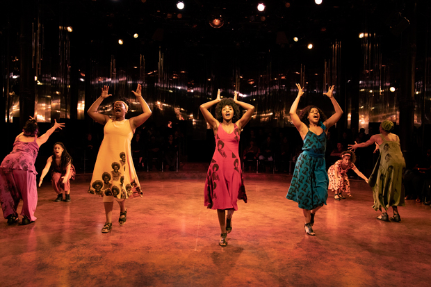 The company of For Colored Girls..., which runs through December 15 at the Public Theater.