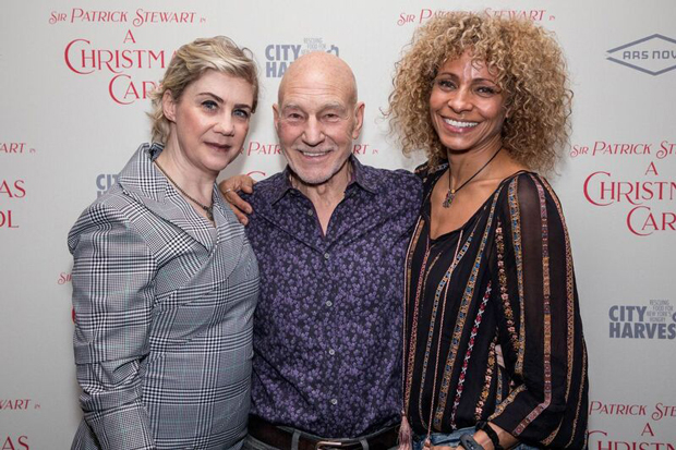 Jenny Steingart with Sir Patrick Stewart and Michelle Hurd.