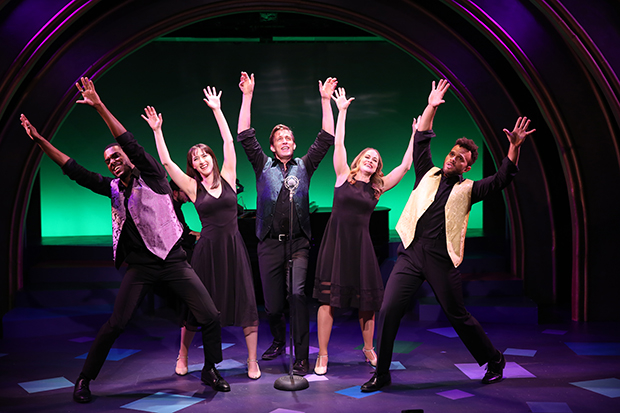 Jovan E'Sean, Alex Getlin, Benjamin Eakeley, Mamie
Parris, and Justin Keyes  in Anything Can Happen in the Theater: The Musical World of Maury Yeston.