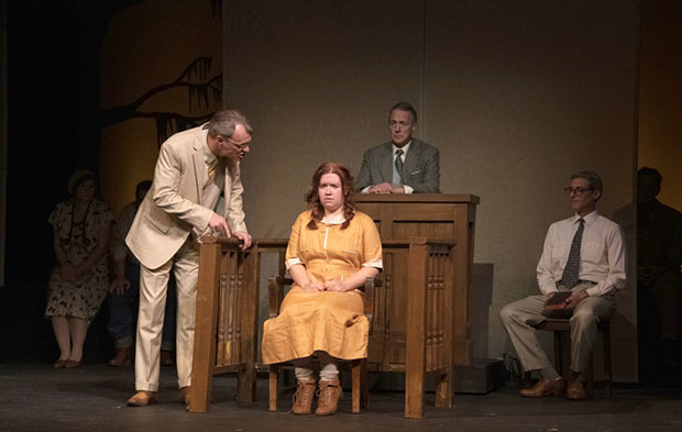 Christopher Avery, Robyn Baun, Peter Palmisano, and John Profeta starred in Aaron Sorkin&#39;s To Kill a Mockingbird at the Kavinoky Theatre.