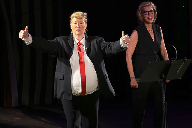 Meryl Streep plays Donald Trump during the 2016 Public Theater gala.