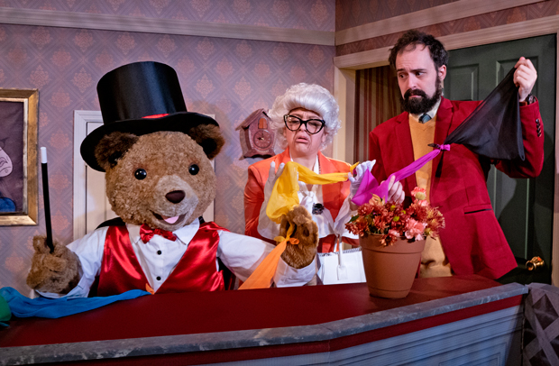 Jess Bulzacchelli and A.J. Ditty star alongside Paddington in Paddington Gets in a Jam, currently running at the DR2 Theater.