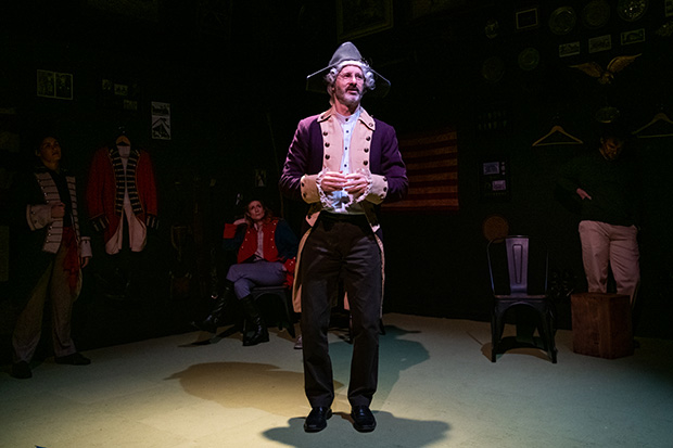 Richard Topol plays George in Talene Monahon&#39;s How to Load a Musket, directed by Jaki Bradley, for Less Than Rent Theatre at 59E59 Theaters.