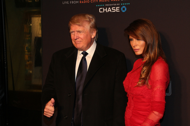 Donald and Melania Trump at the opening of Radio City Music Hall&#39;s New York Spring Spectacular.