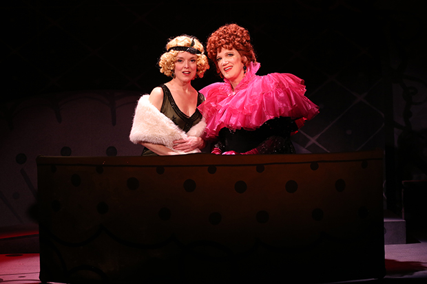Nancy Anderson plays Emmy Lou, and Charles Busch plays Lily Dare in The Confession of Lily Dare.