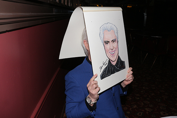 David Byrne and his Sardi&#39;s portrait.