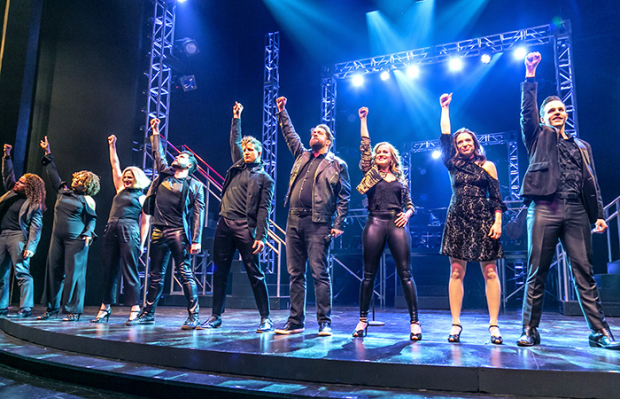 The cast of Unmasked: The Music of Andrew Lloyd Webber, directed by JoAnn M. Hunter, at Paper Mill Playhouse.
