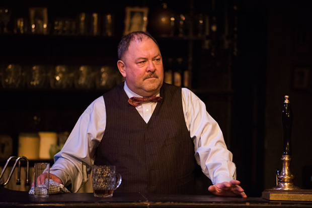 Mark Addy in the 2018 off-Broadway production of Martin McDonagh's Hangmen.