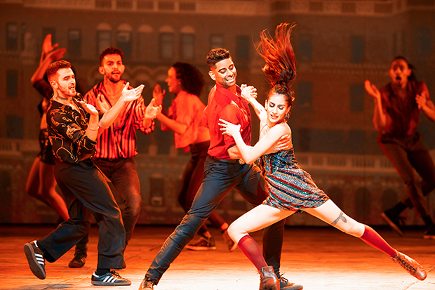Amar Ramasar dances with Yesenia Ayala in the Broadway revival of West Side Story.