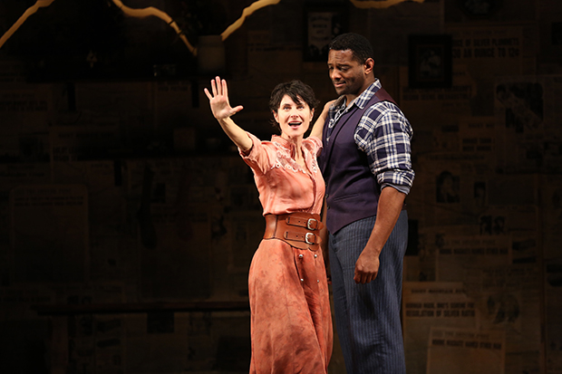 Beth Malone plays Molly Brown, and David Aron Damane plays J.J. Brown in The Unsinkable Molly Brown.