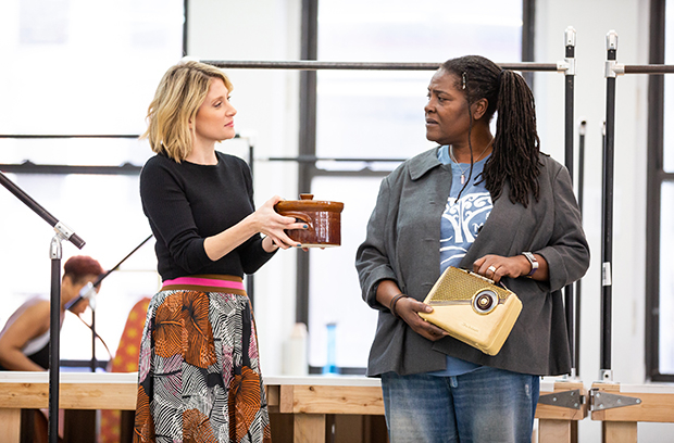 Caissie Levy and Sharon D. Clarke in rehearsal for Caroline, or Change.