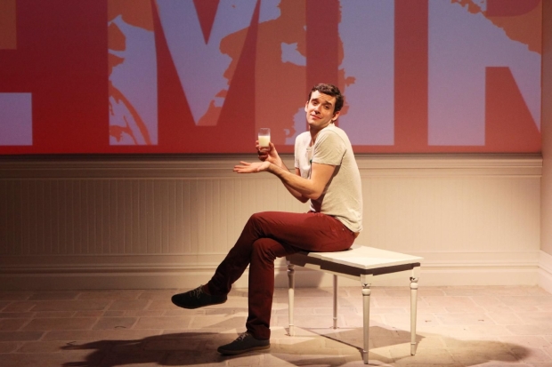 Michael Urie in the original Rattlestick Playwrights Theater production of Buyer &amp; Cellar in 2013.