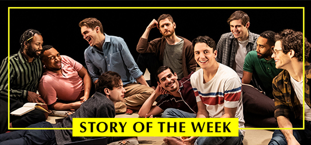 The company of Matthew Lopez&#39;s The Inheritance at the Barrymore Theatre.