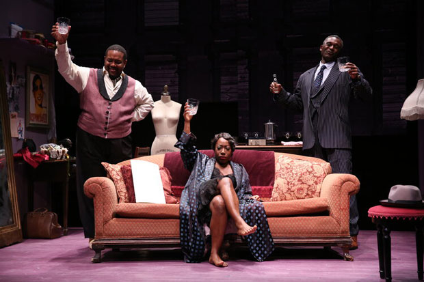 John-Andrew Morrison, Alfie Fuller, and Sheldon Woodley star in Keen Company&#39;s production of Pearl Cleage&#39;s Blues for an Alabama Sky, running through March 14 at Theatre Row.