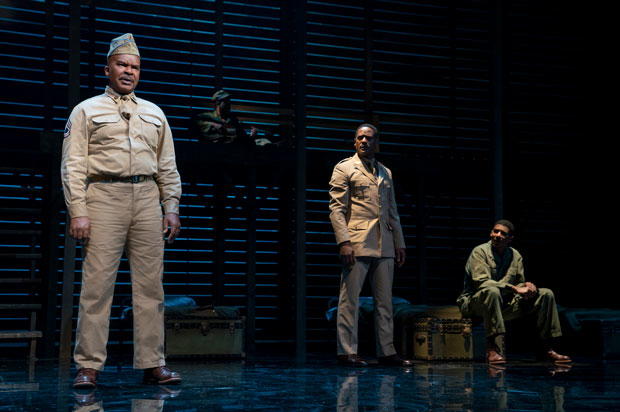 David Alan Grier, Blair Underwood, and Billy Eugene Jones star in A Soldier&#39;s Play, which runs through March 15 at the American Airlines Theatre.